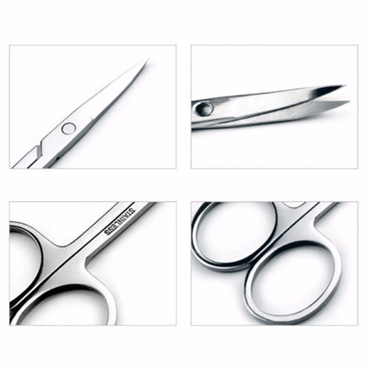 Beauty scissors, small household scissors, stainless steel eyelash clippers, compact makeup clippers, eyebrow shaping tools, factory direct sales Specification image