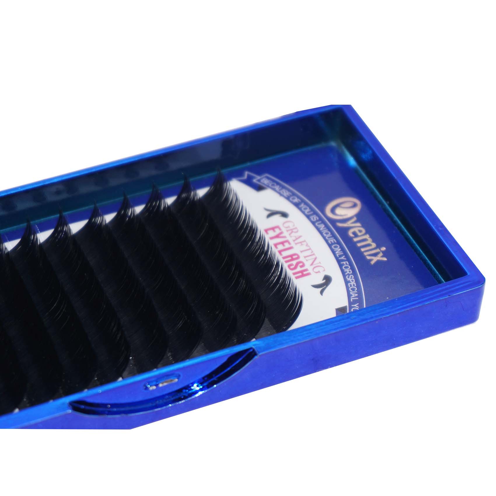 Super thick black hollow flat hair with eyelash extensions, black diamond soft nightclub BCD roll, 12 rows, 0.15 thick Specification image