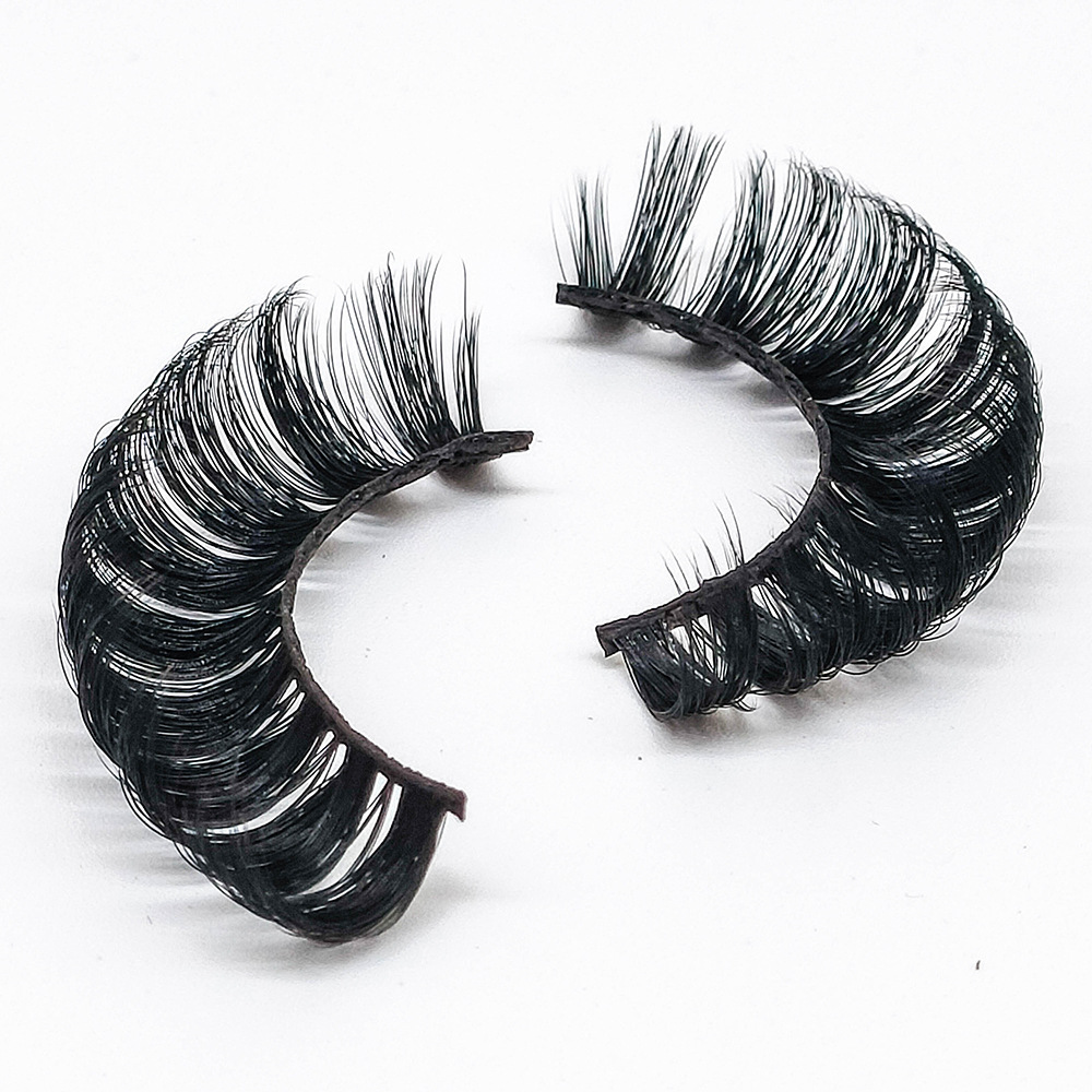 Large-curved European and American mink imitation russian eyelashes, the best-selling curly Russian eyelashes in Europe and America thumbnail