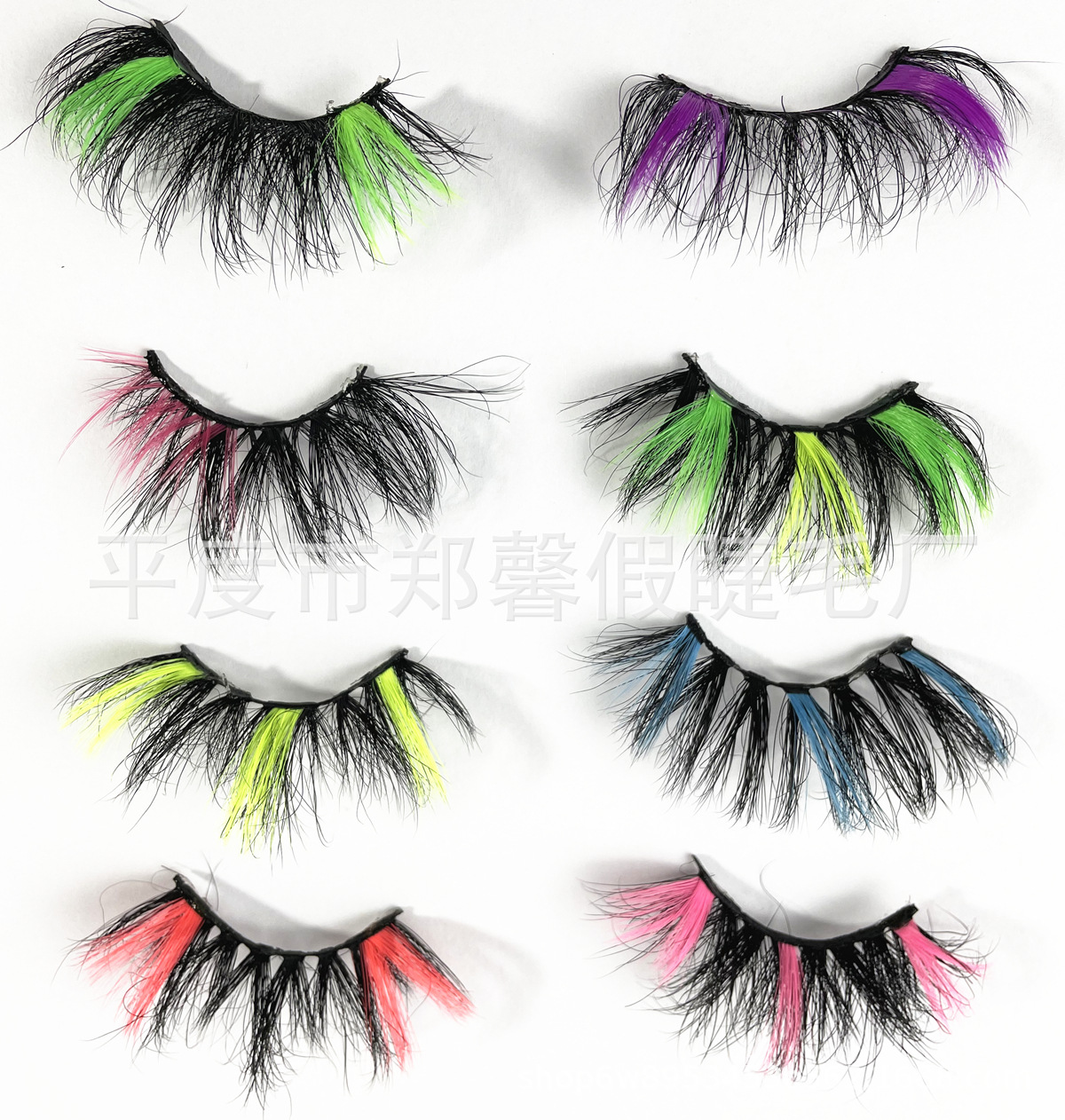 Colorful mink false eyelashes 25mm - 30mm, soft, fluffy, exaggerated and thick eyelashes, cross-border wholesale