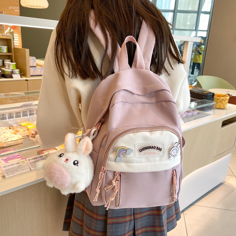 Traveling schoolbag female middle school students 2021 new high school junior size student backpack female light backpack