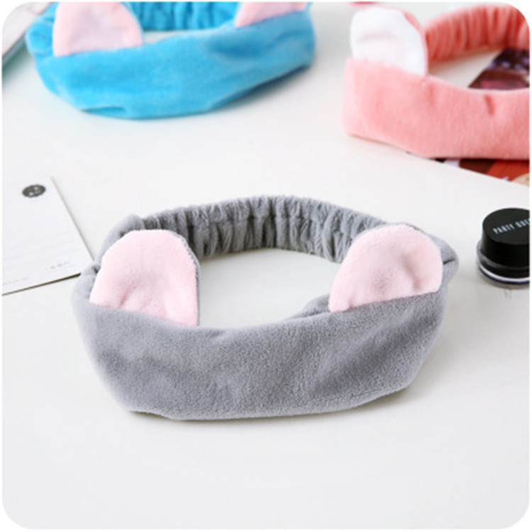 Wholesale of hair ties, women's headwear, cartoon cute cat ears, sports hair bands, tattoo makeup special hair towels Specification image