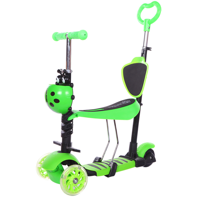 新款三合一儿童踏板车多功能宝宝学步车时尚三轮滑板车可拆卸座椅详情图3