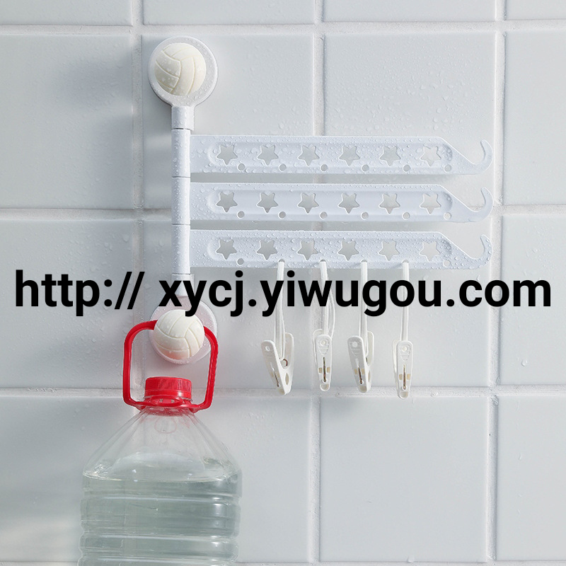 Rotatable towel rack, no need for drilling, bathroom wall hanging, wall storage rack, hanging item rack, multi-layer rack Item Picture