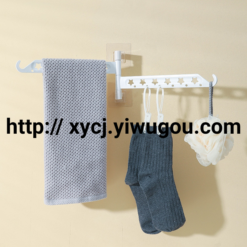Rotatable towel rack, no need for drilling, bathroom wall hanging, wall storage rack, hanging item rack, multi-layer rack Application Scenario