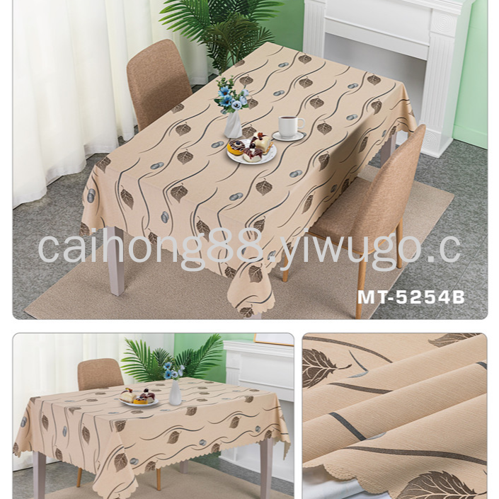 Factory direct sales of PVC printed embossed gold powder glitter tablecloths, European-style waterproof and no-wash tablecloths in stock for wholesale Application Scenario