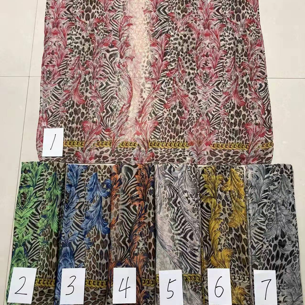 2022 new Paris yarn print scarf scarf manufacturers direct spot Item Picture