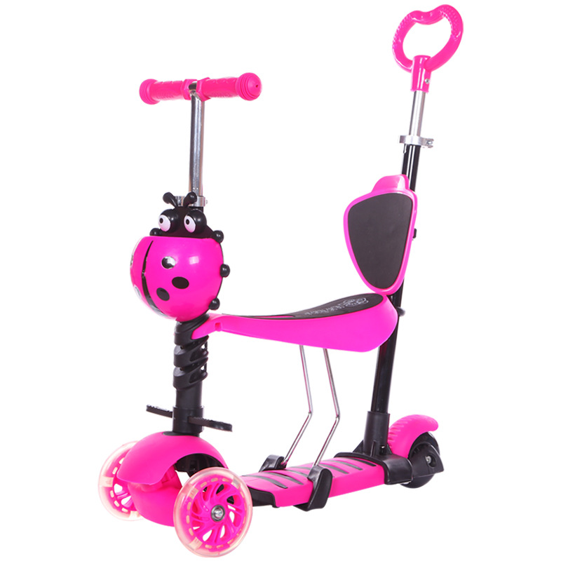 新款三合一儿童踏板车多功能宝宝学步车时尚三轮滑板车可拆卸座椅详情图4