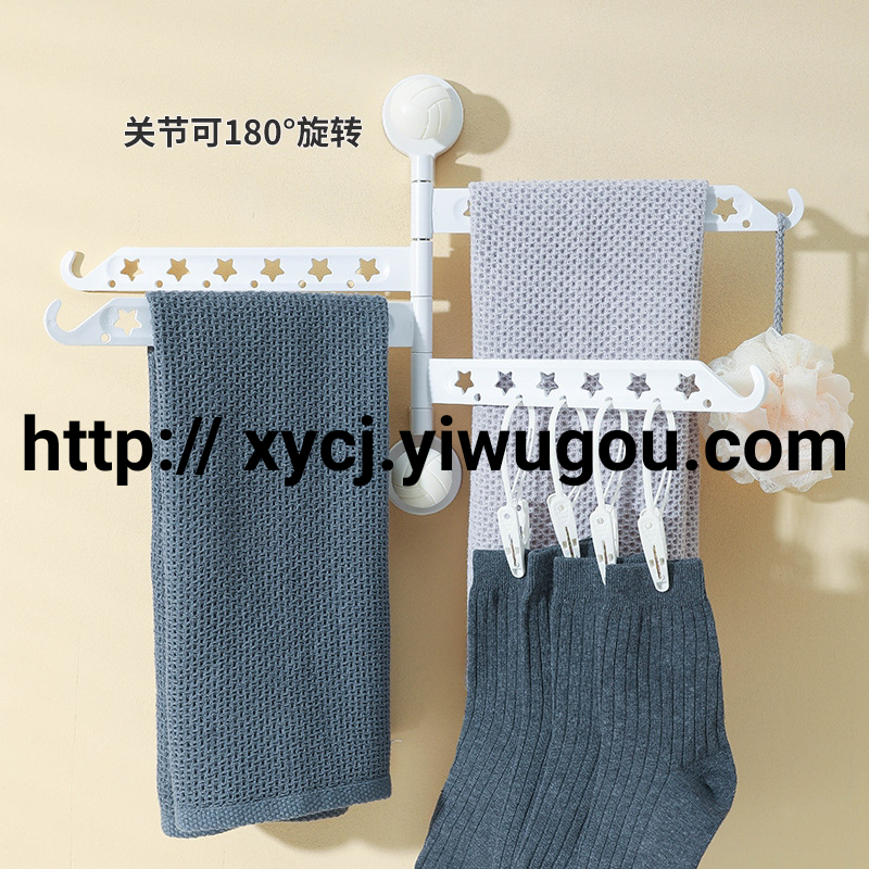 Rotatable towel rack, no need for drilling, bathroom wall hanging, wall storage rack, hanging item rack, multi-layer rack