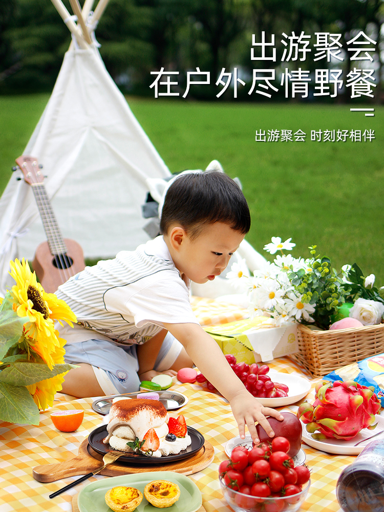 野餐垫户外便携防水防潮垫加厚郊游野餐布春游野炊ins风秋游地垫