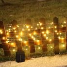 亚马逊LED太阳能铜丝灯串户外防水铜线灯串圣诞装饰LED太阳能灯串