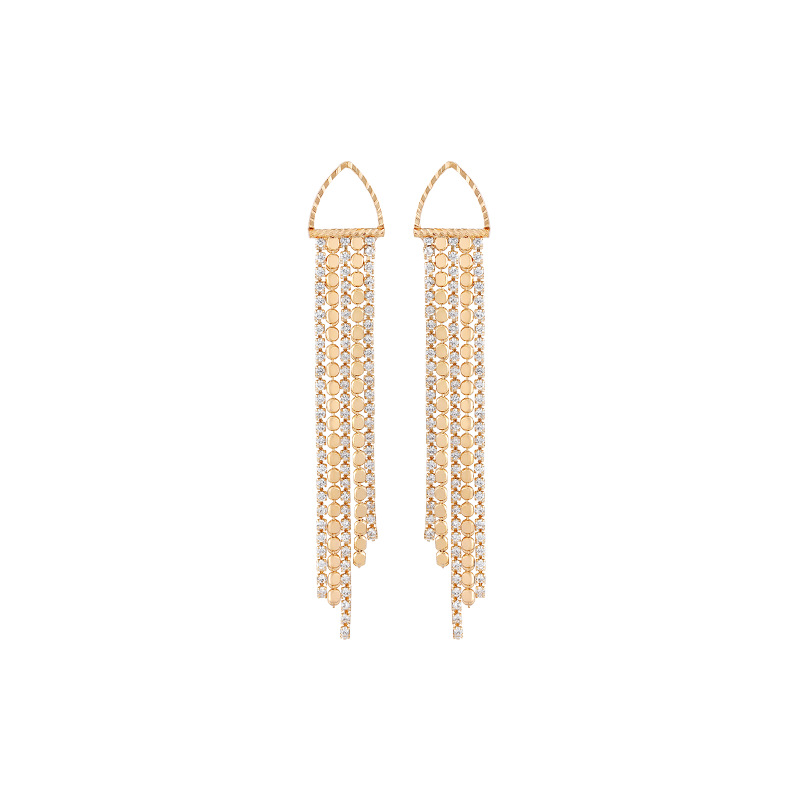 Xuping Jewelry offers high-quality wholesale 18K gold-plated long tassel earrings and high-end cross-border earrings from Europe and America Item Picture