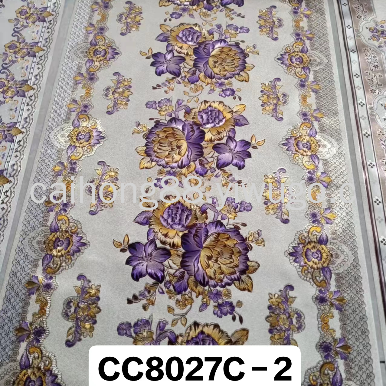 50cm pvc embossed gold and silver grand and exquisite pattern yarn fabric, coffee table, table flag, TV cabinet decorative tablecloth Item Picture
