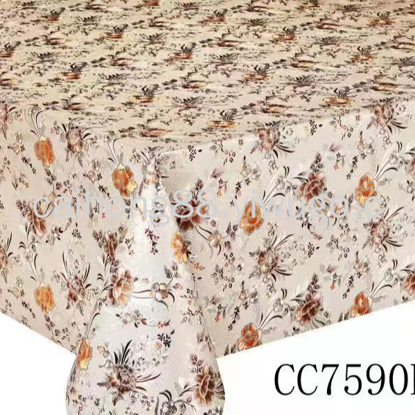Factory direct sales of European-style high-end fashionable home and hotel waterproof and no-wash tablecloths with embossed yarn fabric Application Scenario