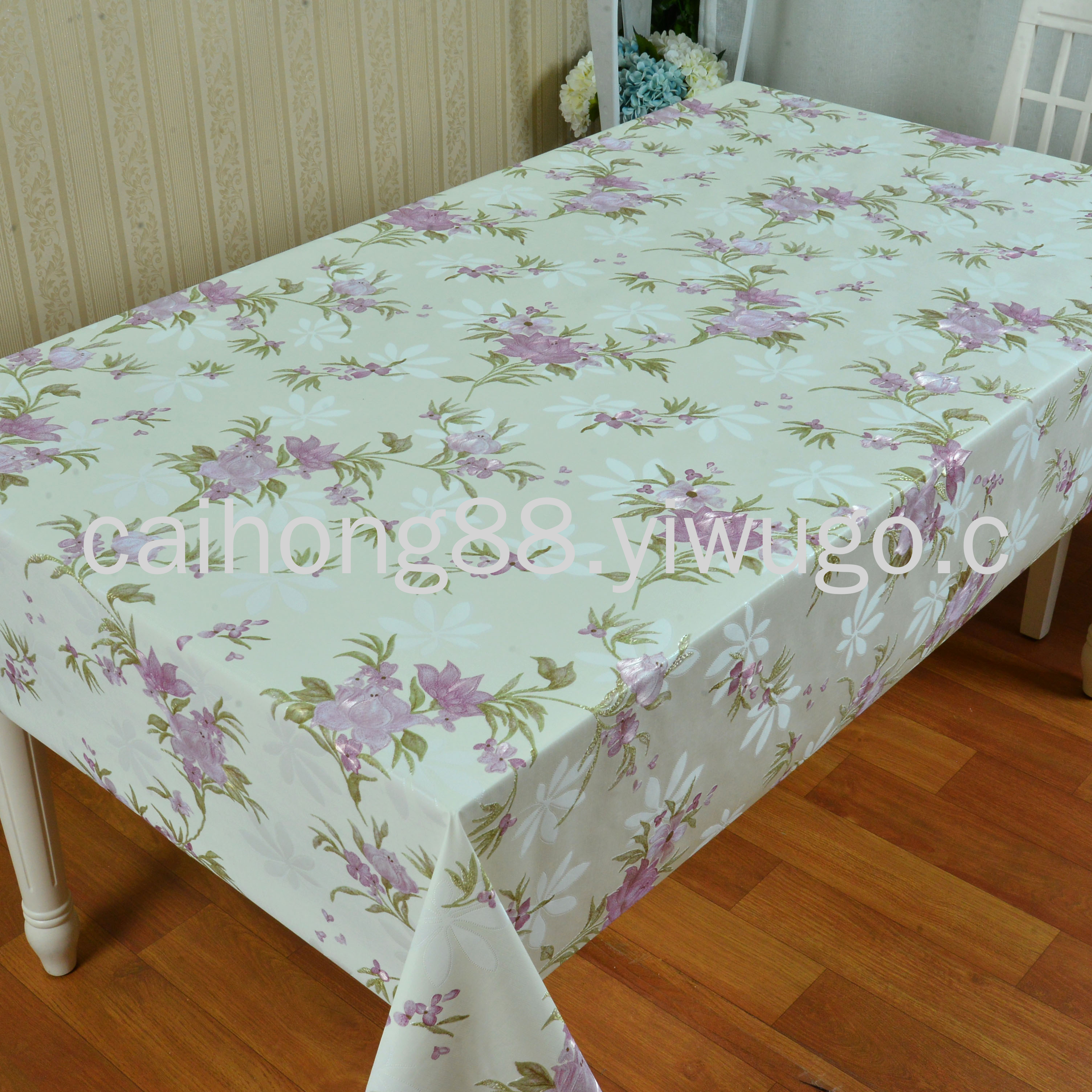 Factory direct sales of high-end, elegant, waterproof and no-wash decorative tablecloths with iridesy pastoral style printed yarn Specification drawing