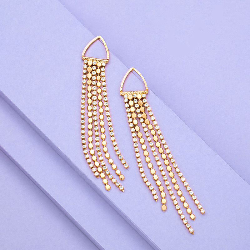 Xuping Jewelry offers high-quality wholesale 18K gold-plated long tassel earrings and high-end cross-border earrings from Europe and America Application Scenario