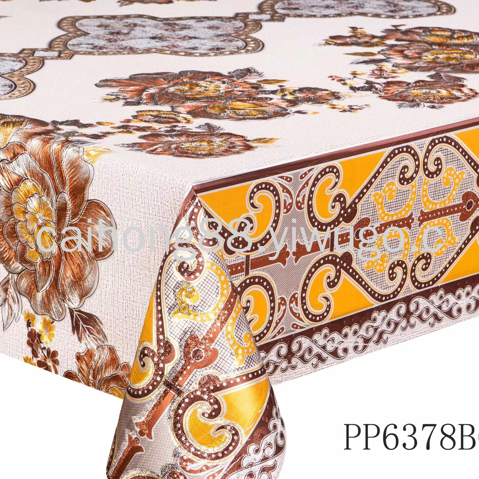 Factory direct sales of pvc high-definition embossed yarn fabric, European-style PP family, hotel and dining tablecloths and tablecloths full figure