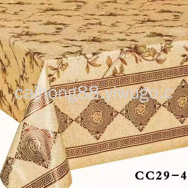 Factory direct sales of European-style high-end fashionable home and hotel waterproof and no-wash tablecloths with embossed yarn fabric details Picture