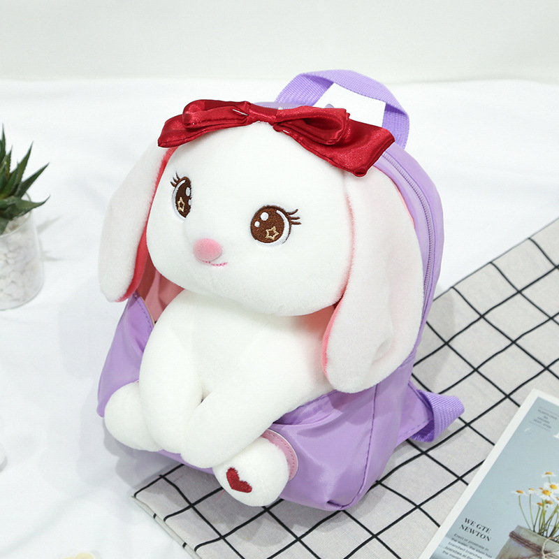 New children's school bag cartoon plush doll kindergarten backpack primary school 3-6 year old baby backpack wholesale