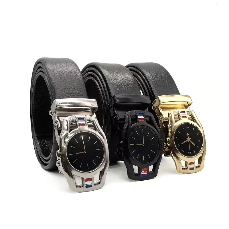 Factory direct sales of fashionable and versatile watches with automatic buckle and hemming, casual belts, business trousers belts, high-end and elegant