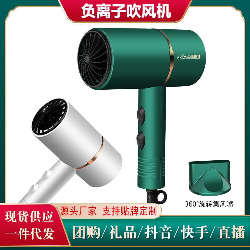 施耐特厂家批发电吹风机家用负离子网红锤子吹风机大功率吹风筒一件代发