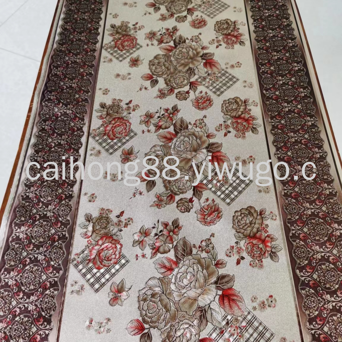50cm pvc embossed gold and silver grand and exquisite pattern yarn fabric, coffee table, table flag, TV cabinet decorative tablecloth details Picture