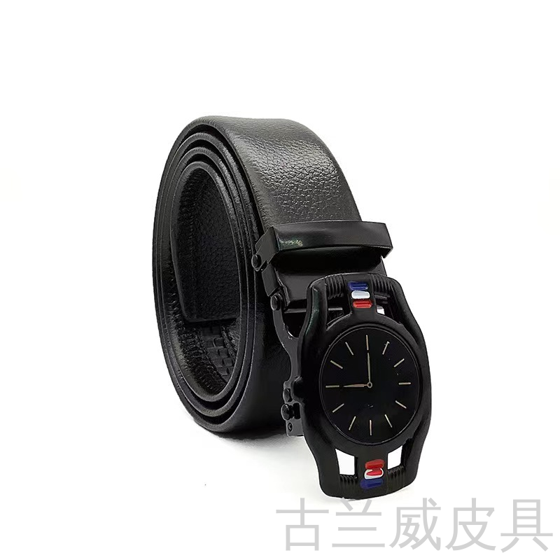 Factory direct sales of fashionable and versatile watches with automatic buckle and hemming, casual belts, business trousers belts, high-end and elegant Application Scenario
