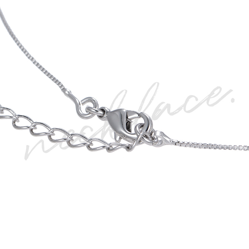 Xuping Jewelry's simple geometric iridic crystal necklace is a niche design for women with a cold Korean style and a high-end look Specification image