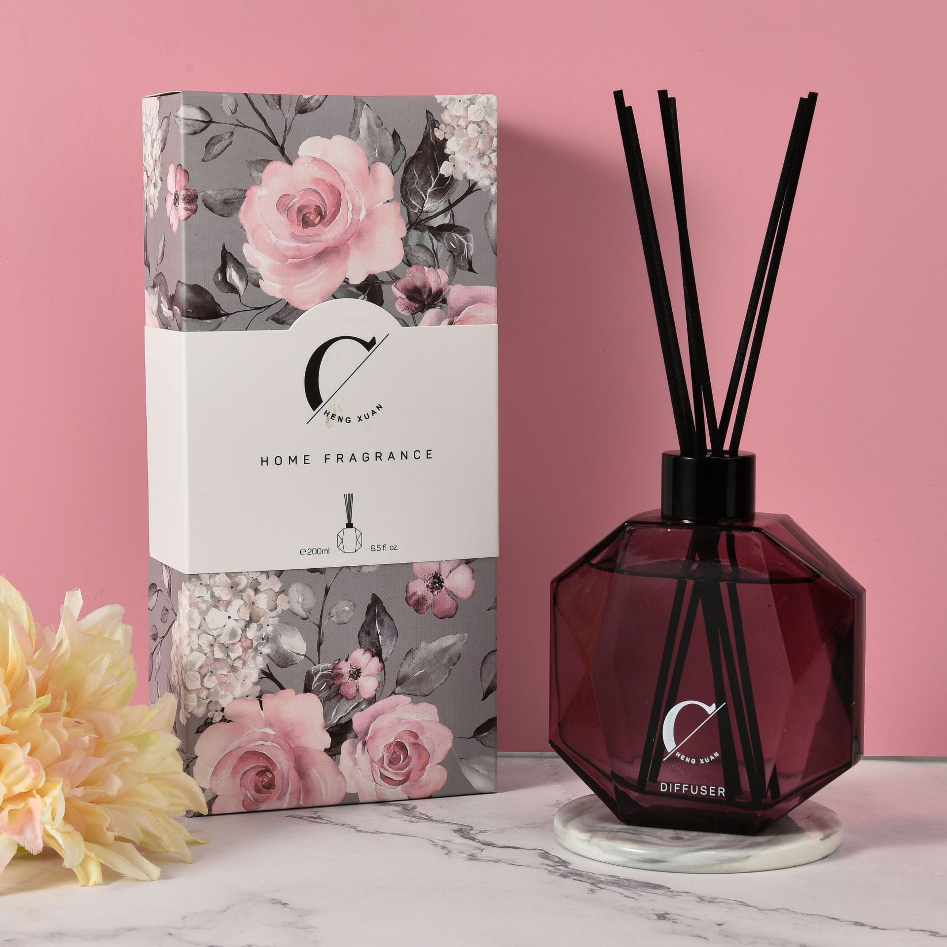 Fire free Aromatherapy essential oil set Home Bedroom Aromatherapy Hotel rattan Aromatherapy decoration lasting diffuser eight-sided bottle thumbnail