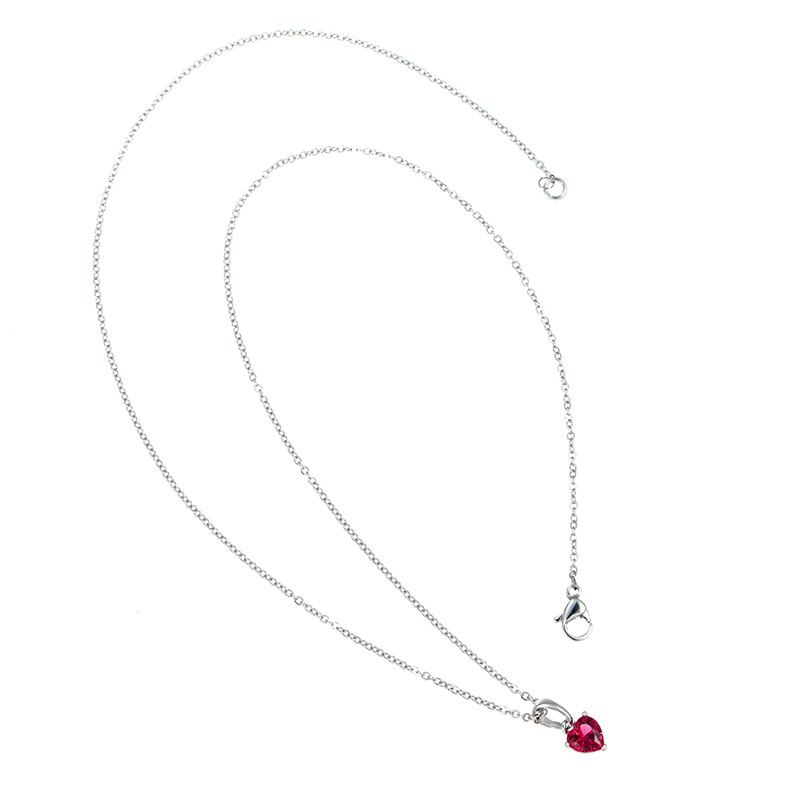 Xu ping joyería plateado oro blanco forma de corazón temperamento clavícula cadena europa y américa simple nicho diseño sentido corazón collar mujeres Application Scenario