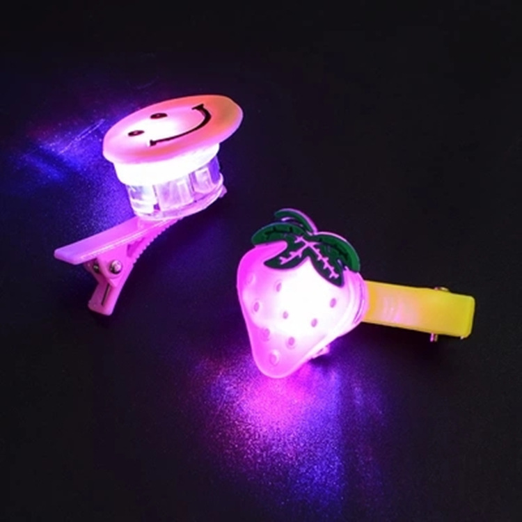 发光软胶发夹 儿童LED卡通发夹 卡通头饰 六一儿童地摊