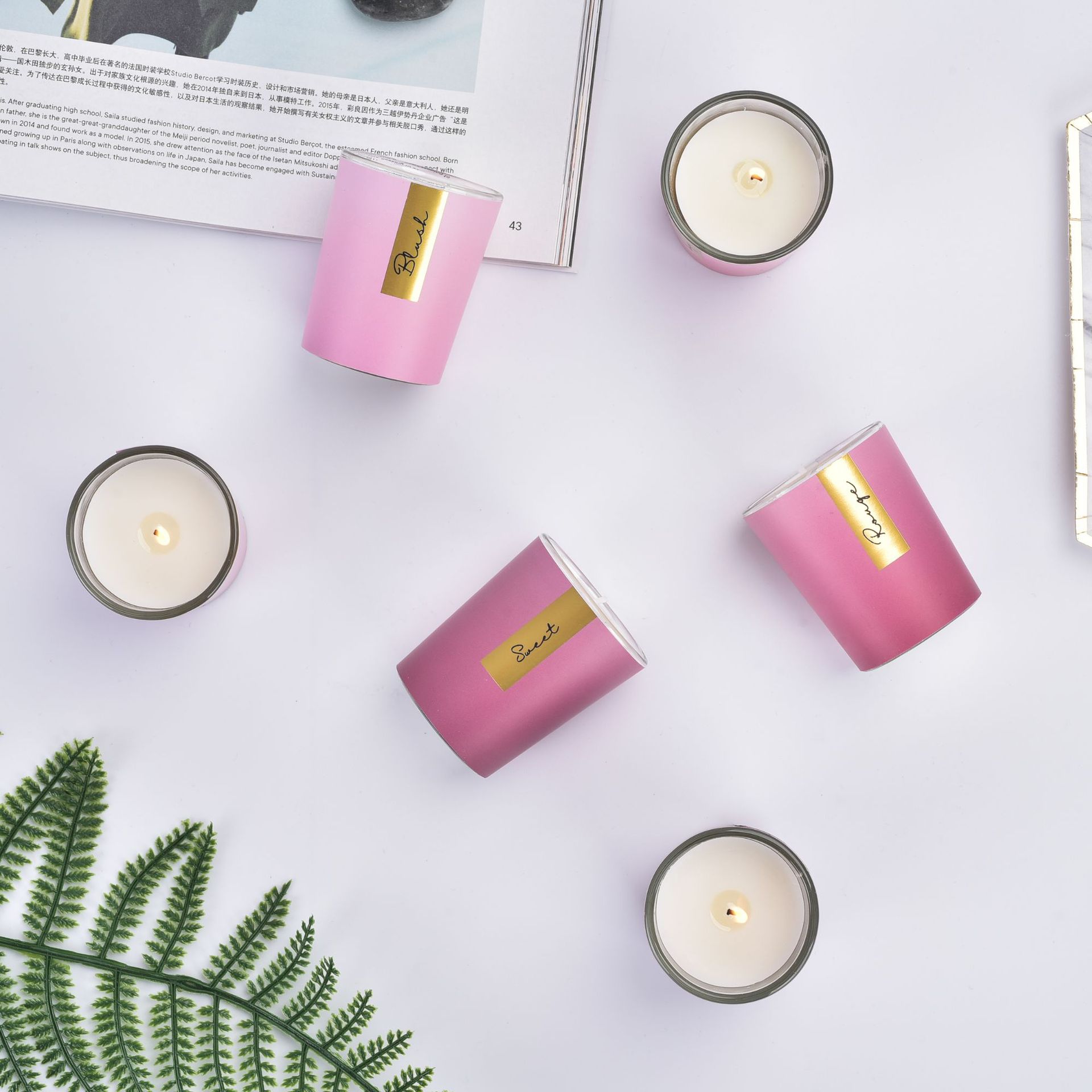 Factory direct sales 6 bottles of gift box set Aromatherapy candle smokeless Aromatherapy candle romantic fragrance gift box with hand gift