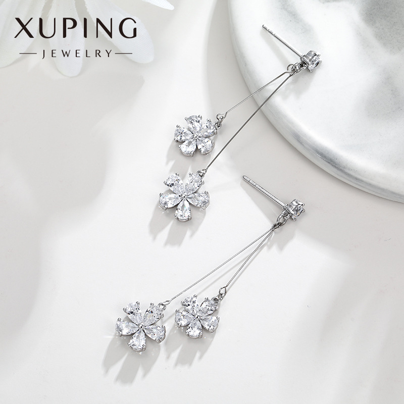 Wook ping jewelry fresh flower earpieces Corea del Sur ins viento flor de melocotón borlas pendientes pendientes de alta calidad al por mayor Application Scenario