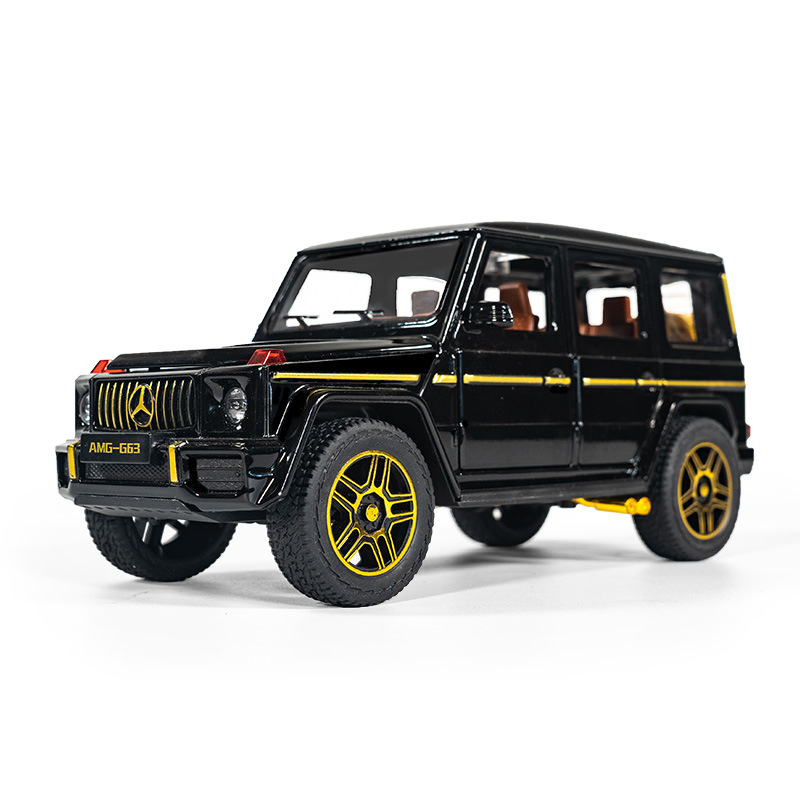 Alloy model, light and music, 1:24 off-road vehicle, big G car model, adult ornament, G63 Rebound Boy toy Item Picture