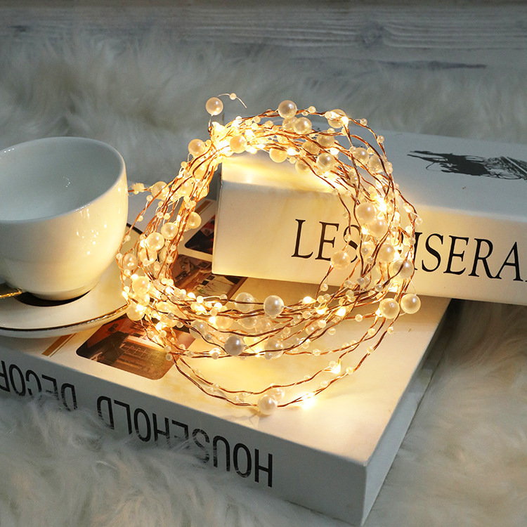 LED珠子铜线灯串 房间布置卧室ins风装饰灯串 圣诞节日装饰灯