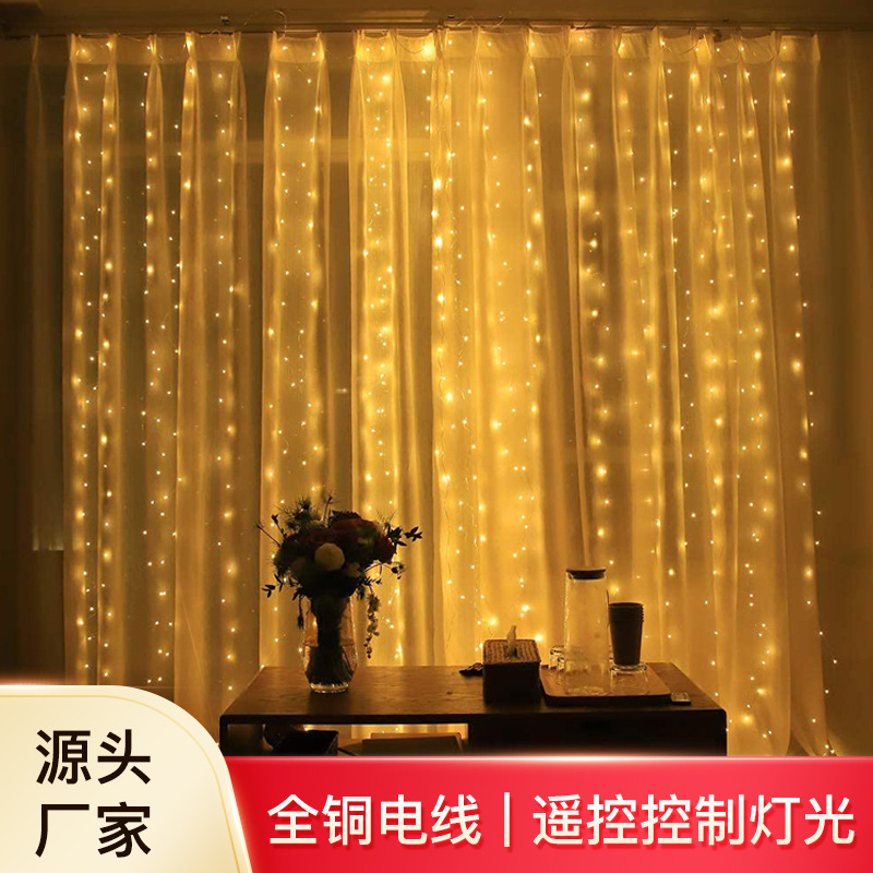 太阳能烟花灯 LED铜线灯窗帘灯圣诞灯串星星灯仙女灯Fairy lights