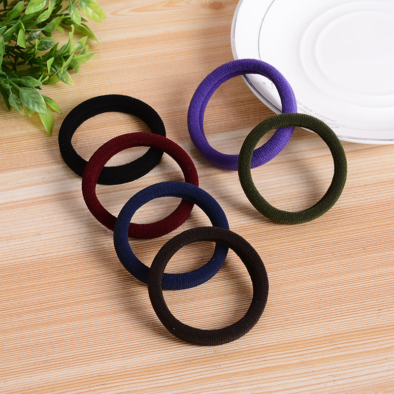 Plain circle INS wind head rope rubber band hair decoration seam towel ring creative hair do not hurt hair ring wholesale