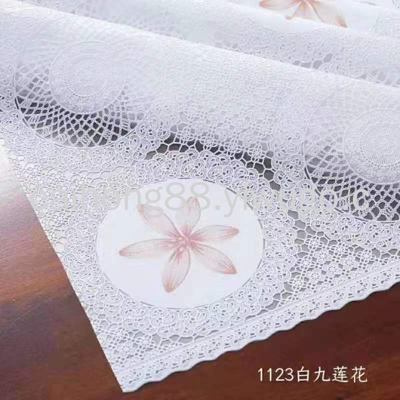 PVC printed lace tablecloth with exquisite texture, fashionable home tablecloth, hotel decoration, waterproof and no-wash tablecloth Specification drawing