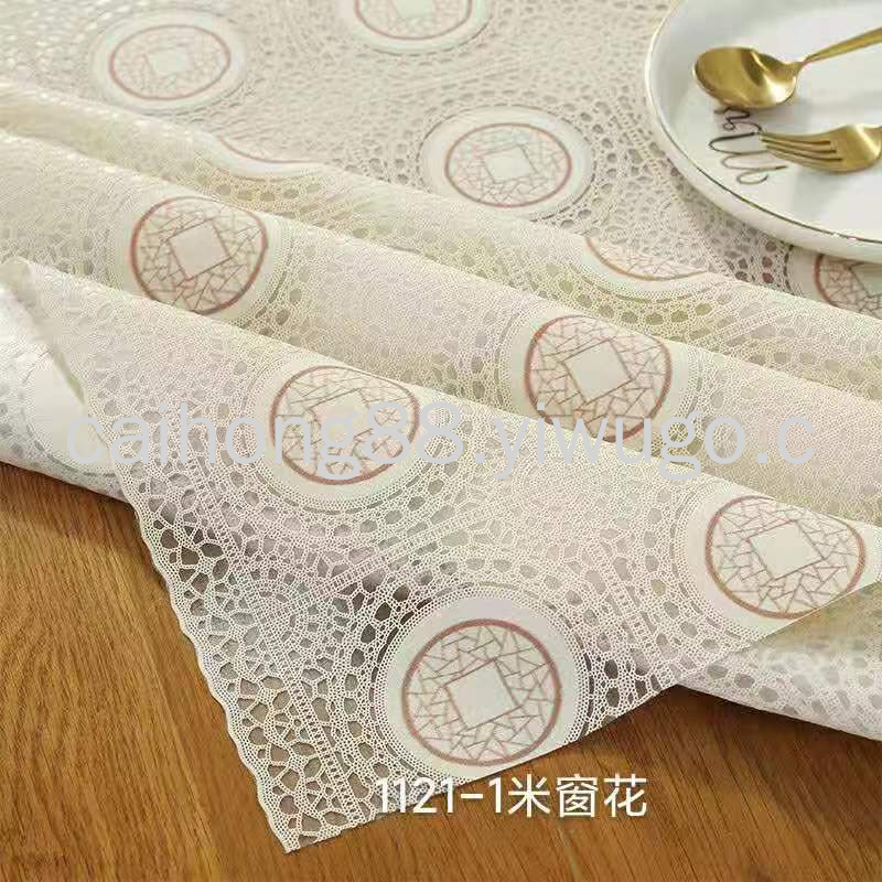 PVC printed lace tablecloth with exquisite texture, fashionable home tablecloth, hotel decoration, waterproof and no-wash tablecloth Item Picture
