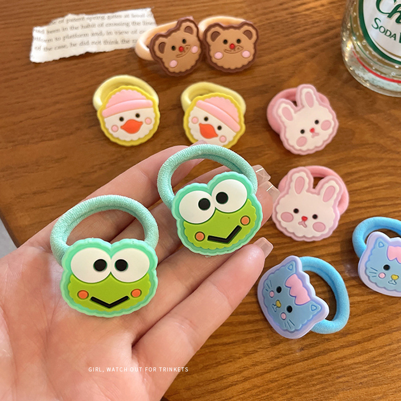 糖果色卡通儿童发绳女童不伤发皮筋小辫子头绳高弹力小毛巾圈发饰