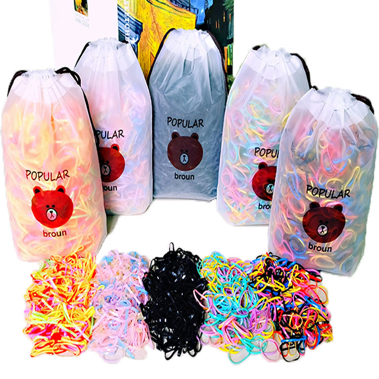 Disposable rubber band versatile super fairy rope thick, wide, thick hair ring Rubber band children's hair headdress