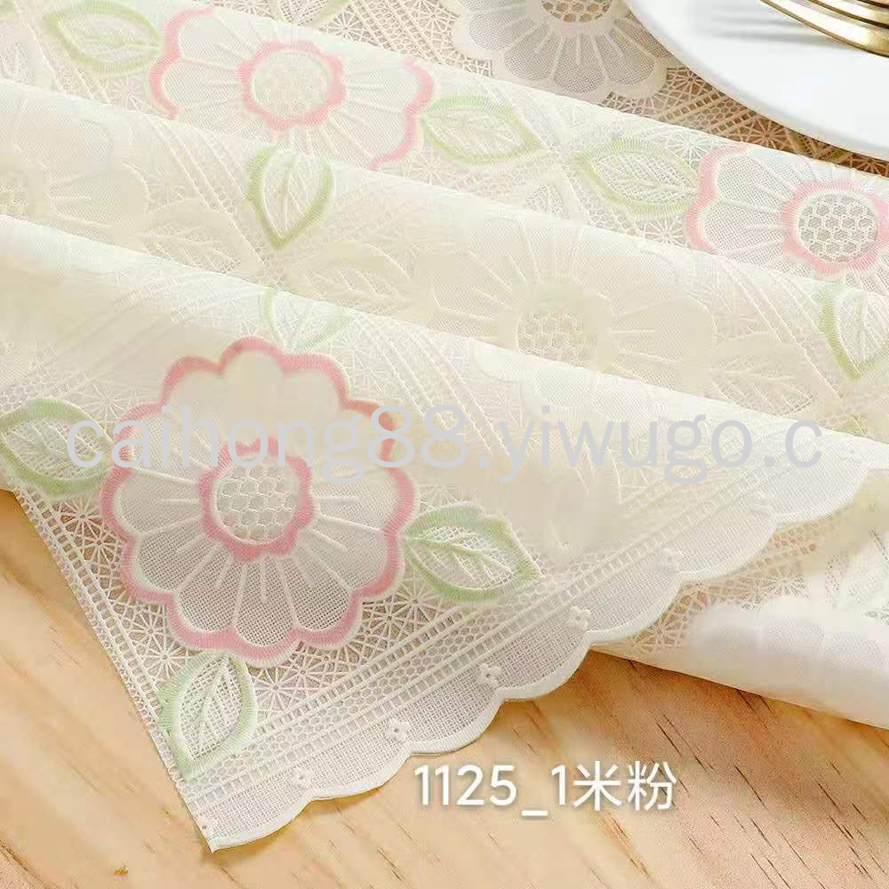 PVC printed lace tablecloth with exquisite texture, fashionable home tablecloth, hotel decoration, waterproof and no-wash tablecloth Application Scenario