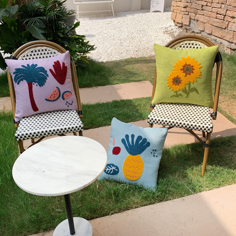 Nordic ins throw pillows with cores, car girlish cushions, pineapple cushions, sofa pillowcases, coconut tree bay window backrests
