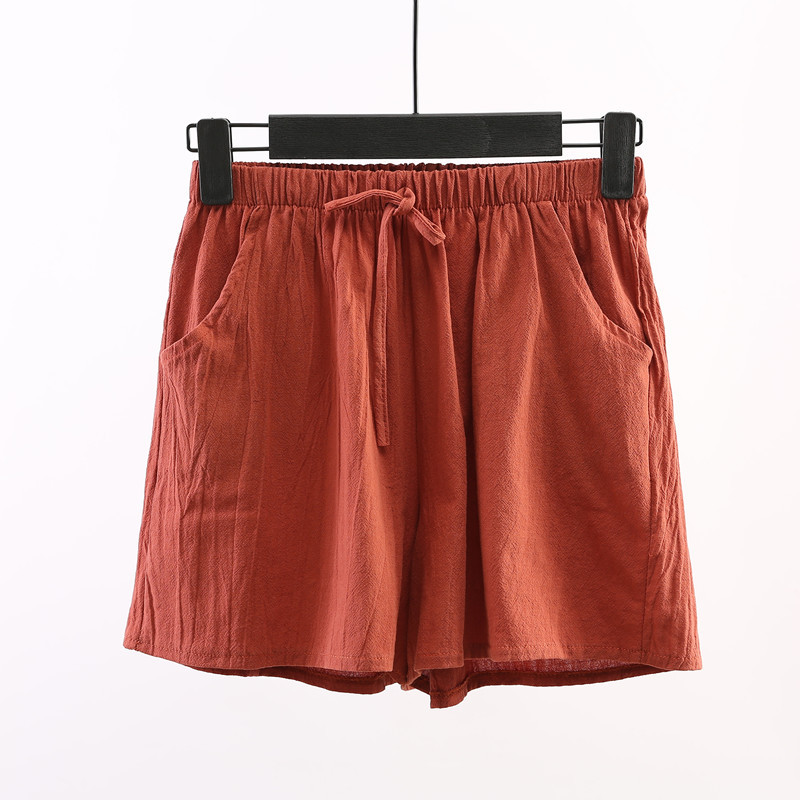Cotton and linen shorts for women 2022 New linen cotton and linen large-sized student sportswear and casual shorts for women wide-leg pants factory direct sales Item Picture