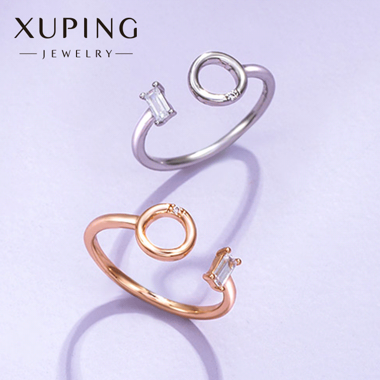 Wook ping joyería anillo de apertura geométrica anillo al por mayor mujeres japonés coreano simple moda nicho frío viento soga