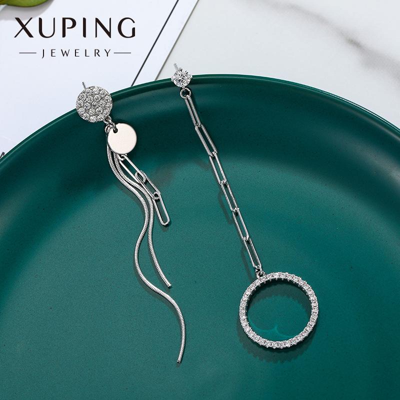 Xuping Jewelry Export Cross-border long tassel earrings wholesale with a high-end feel, asymmetrical earrings high-quality wholesale