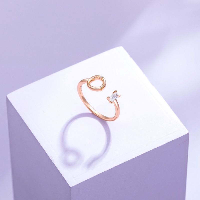Wook ping joyería anillo de apertura geométrica anillo al por mayor mujeres japonés coreano simple moda nicho frío viento soga Application Scenario