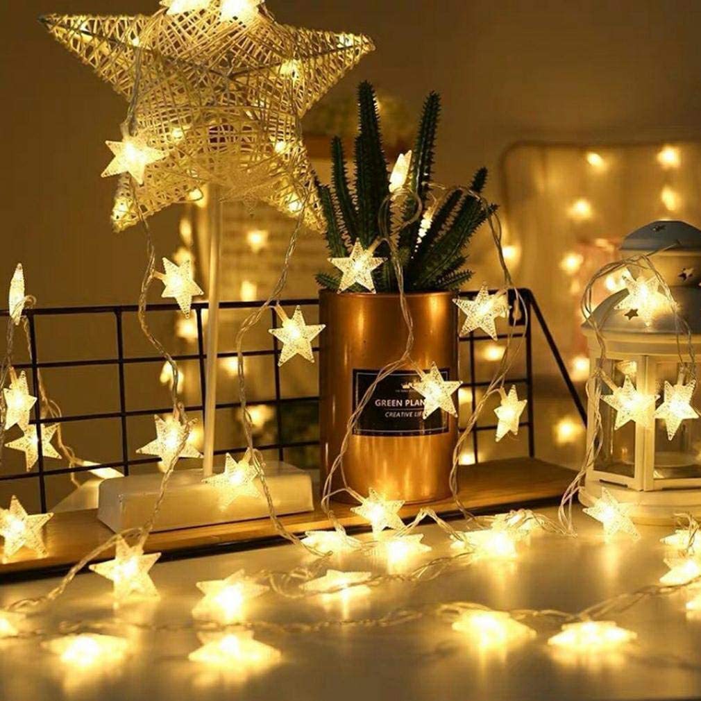 Processing custom led star lights string indoor marriage proposal advertisement pentagram remote control solar Christmas decoration lights
