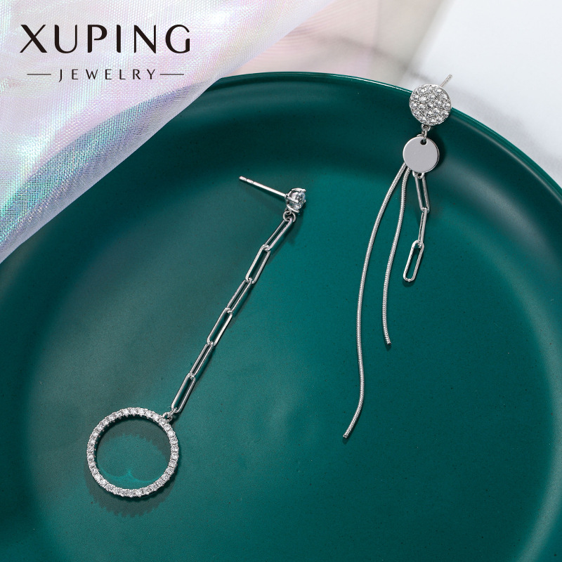 Xuping Jewelry Export Cross-border long tassel earrings wholesale with a high-end feel, asymmetrical earrings high-quality wholesale Application Scenario
