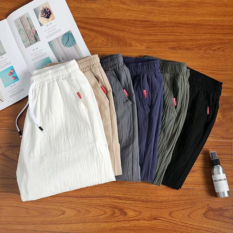 Men's Summer 2020 Men's casual Shorts Large Size Men's Casual Shorts Large size cotton and linen beach pants sport nickel shorts Men's shorts